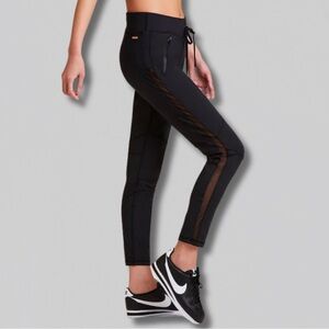 Alala Black Joggers with Mesh Detail